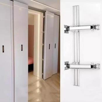 ตู้เสื้อผ้าพับตู้ Busgate ด้านข้างบานพับประตูบานพับตู้ระบบ Damping เงียบรางสไลด์เปิดห้องครัวบานพับประตู 1