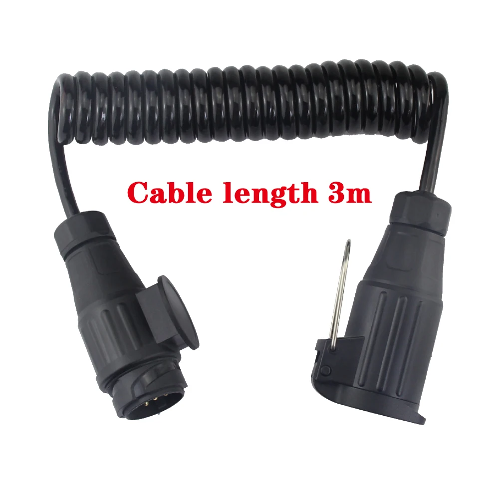 Socket Trailer Plug 13 Pin Plug And 13 Pin Waterproof With Spring Cable 300cm Extension Wiring Caravan Connectors Accessories
