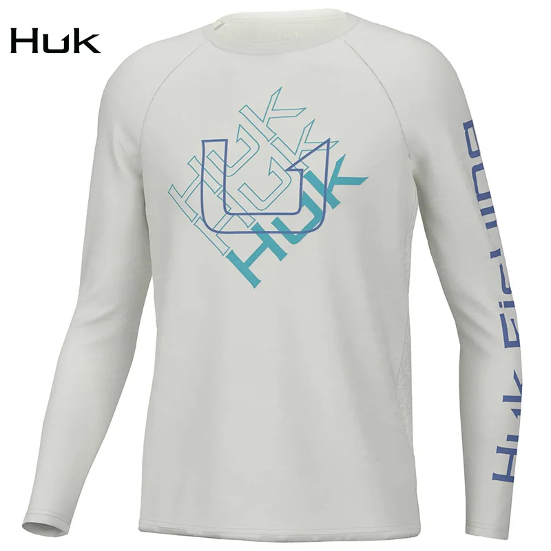 HUK Fishing Shirt Dry Quick Uv Long Sleeve Protection Lightweight Outdoor  UPF 50+ Fishing Clothing 4xl Plus Size Activities Tops - AliExpress