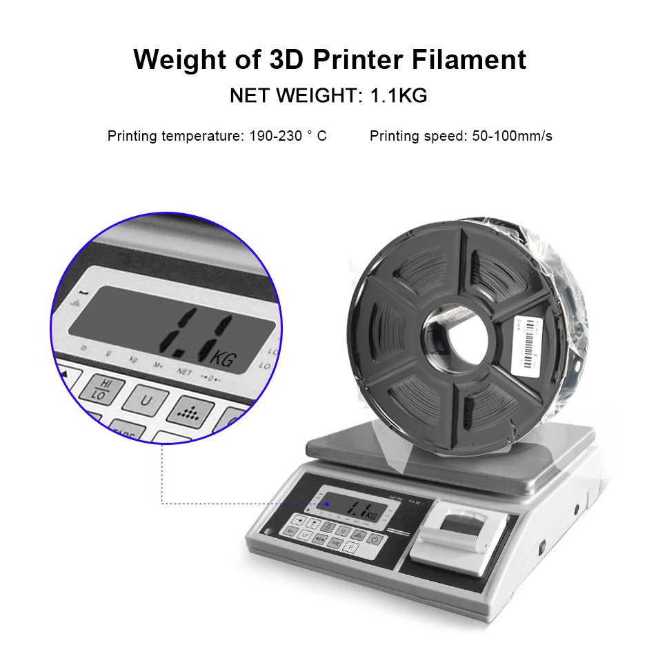 PLA 플러스 3D 프린터 필라멘트, 매듭 없음, 1.75mm 공차, + 0.02mm 100%, 버블 없음, 5 kg, 10kg, 도매 무료 배송