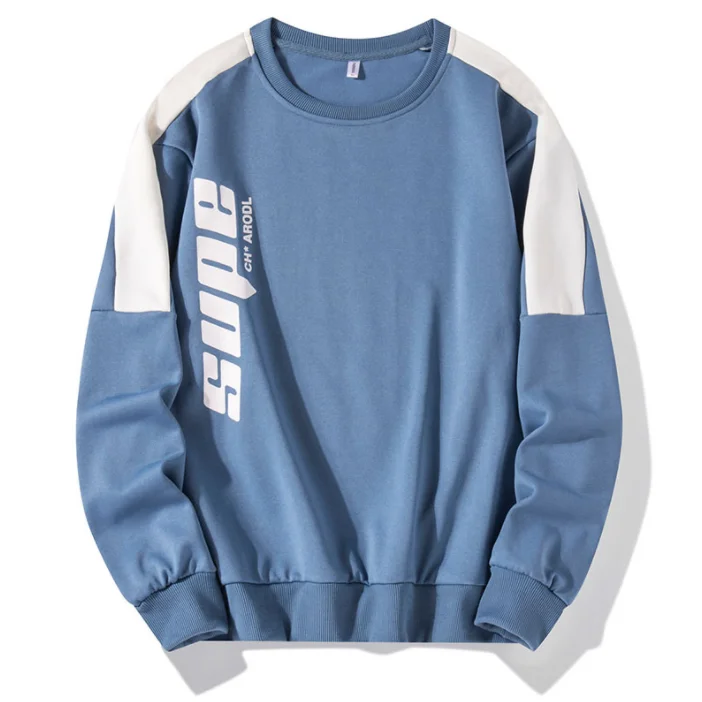 

Men's casual sweater spring and autumn new youth men's fashion sports round neck trend all-match top clothes