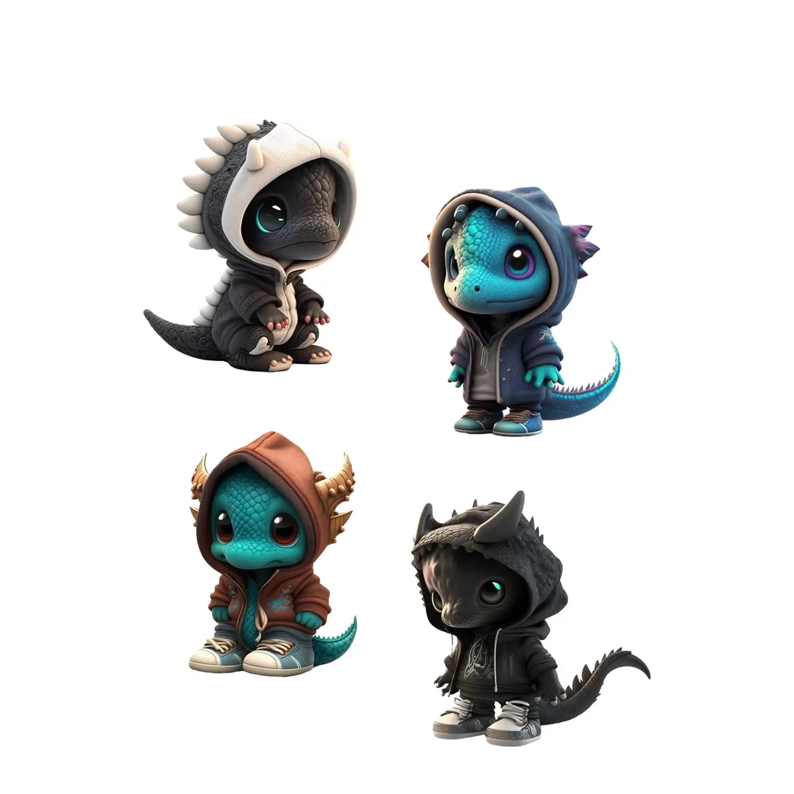 

Статуя динозавра на Хэллоуин, милая Статуэтка из смолы, фигурка животного, украшение для рабочего стола, шкафы для прихожей, полка, журнальный столик