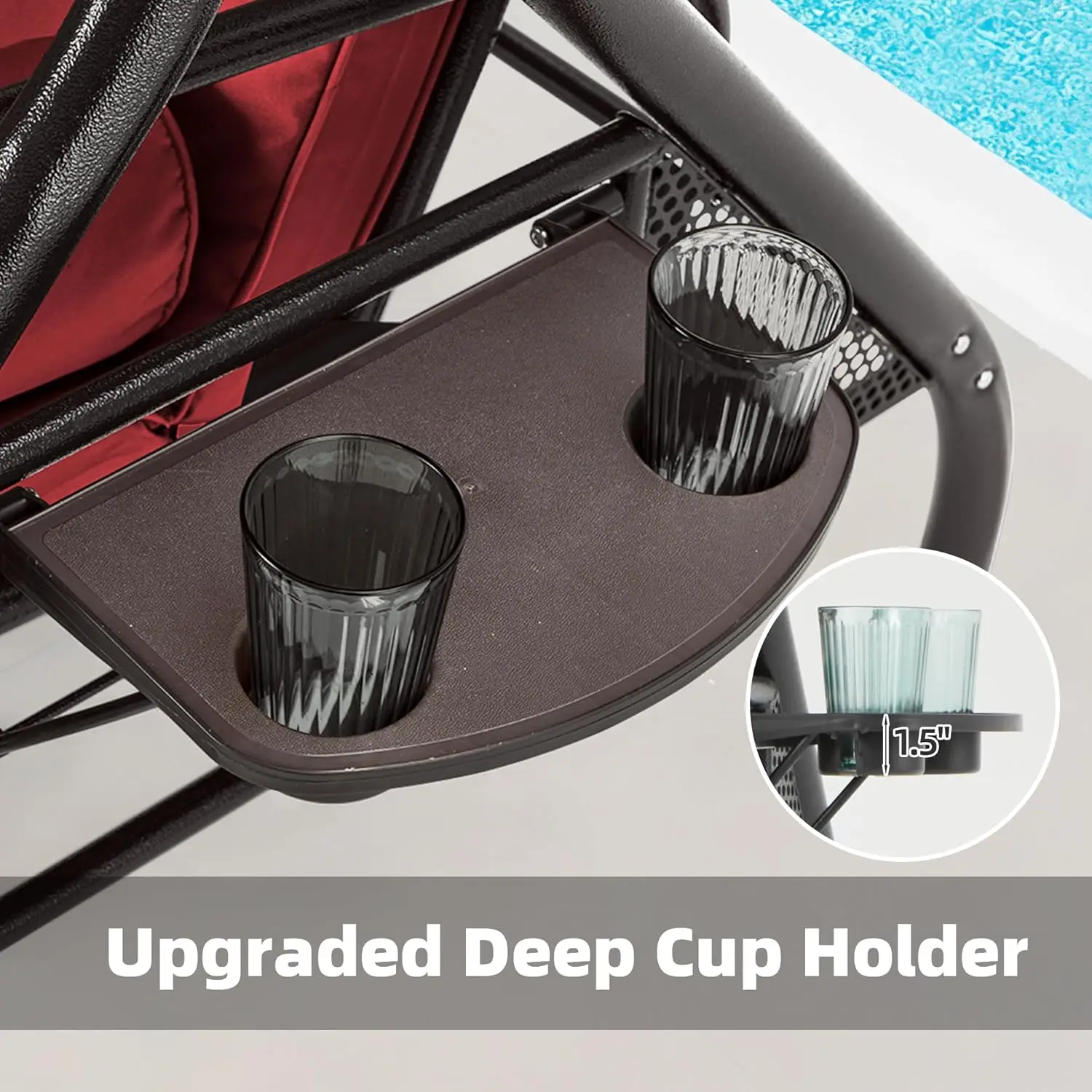 3-Seat Convertible Porch Swing Bed 5