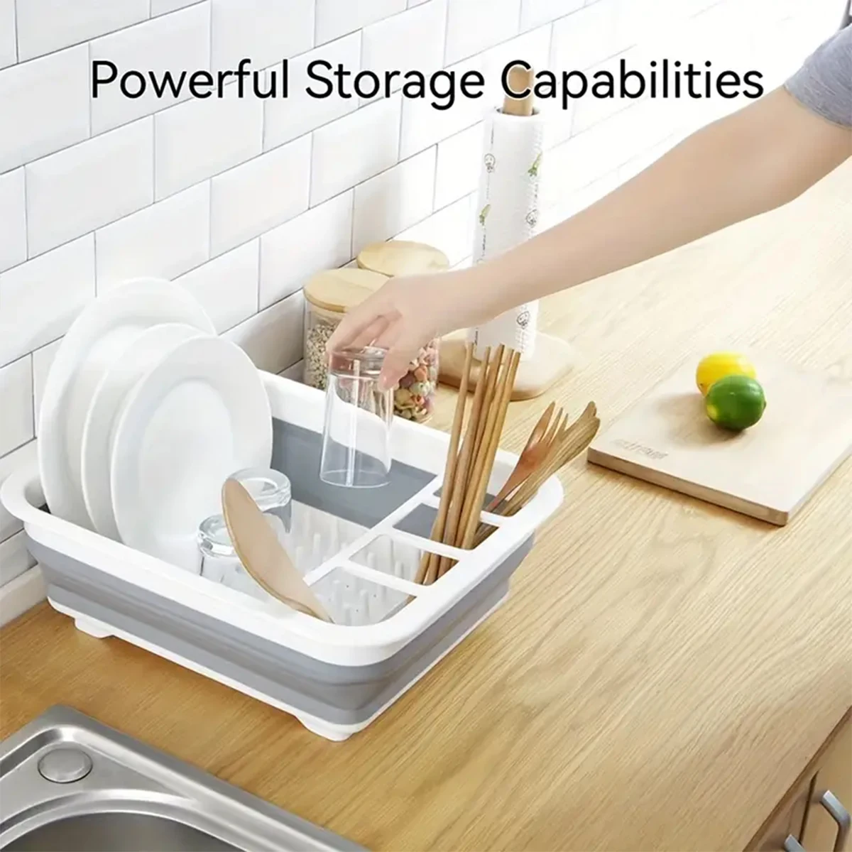 Kitchen Dish Rack Foldable Dish Drainer Folding Drainer cutlery organizer flatware organizer silverware organizer Flatware Rack Fruit Basket Organiser
