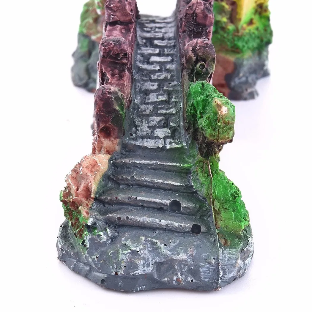 Title 4, Aquarium Fish Tank Decor Rockery And Bridge Aqu...