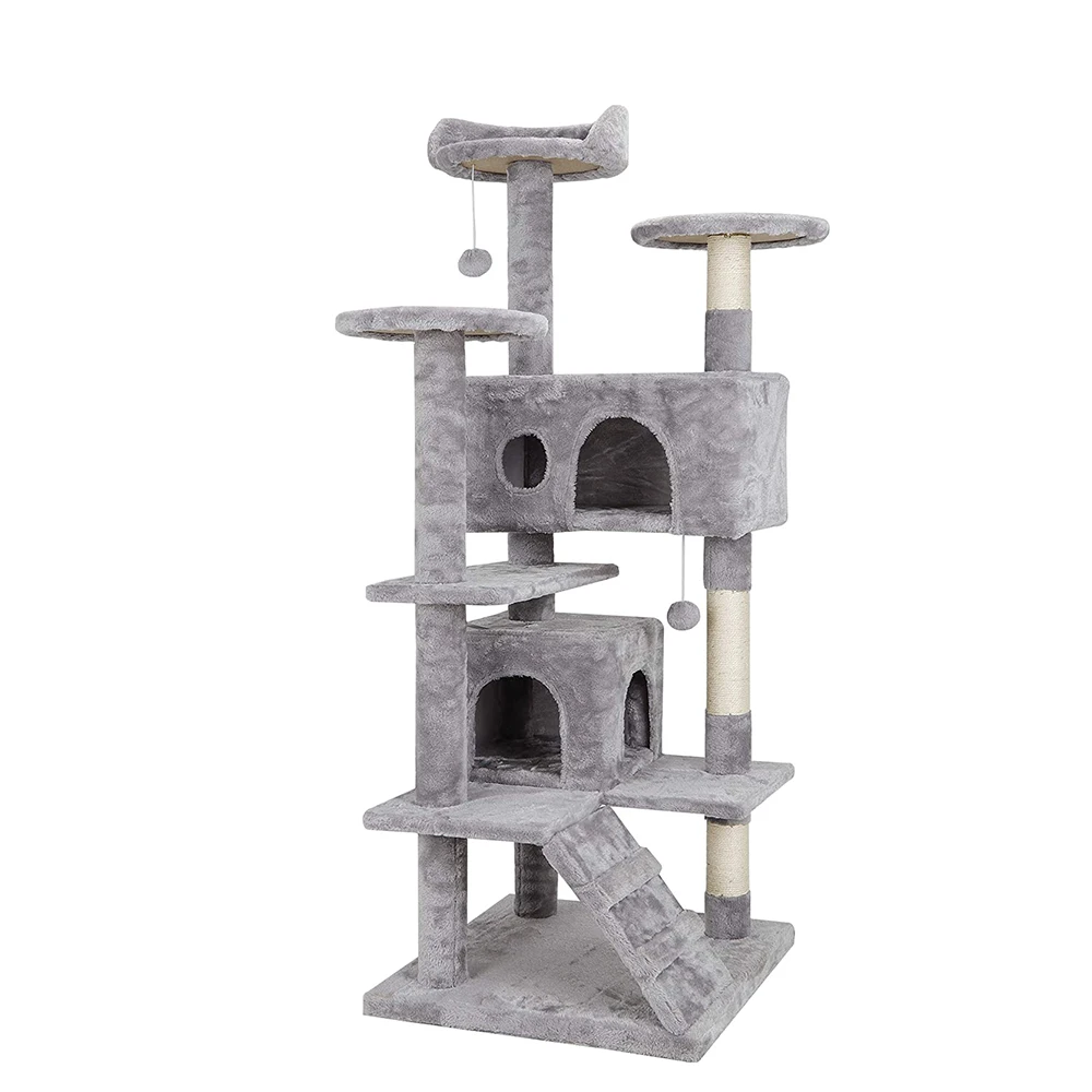 Hot Selling Large Size Wooden Pet Scratcher House Tower Condo Cat Tree
