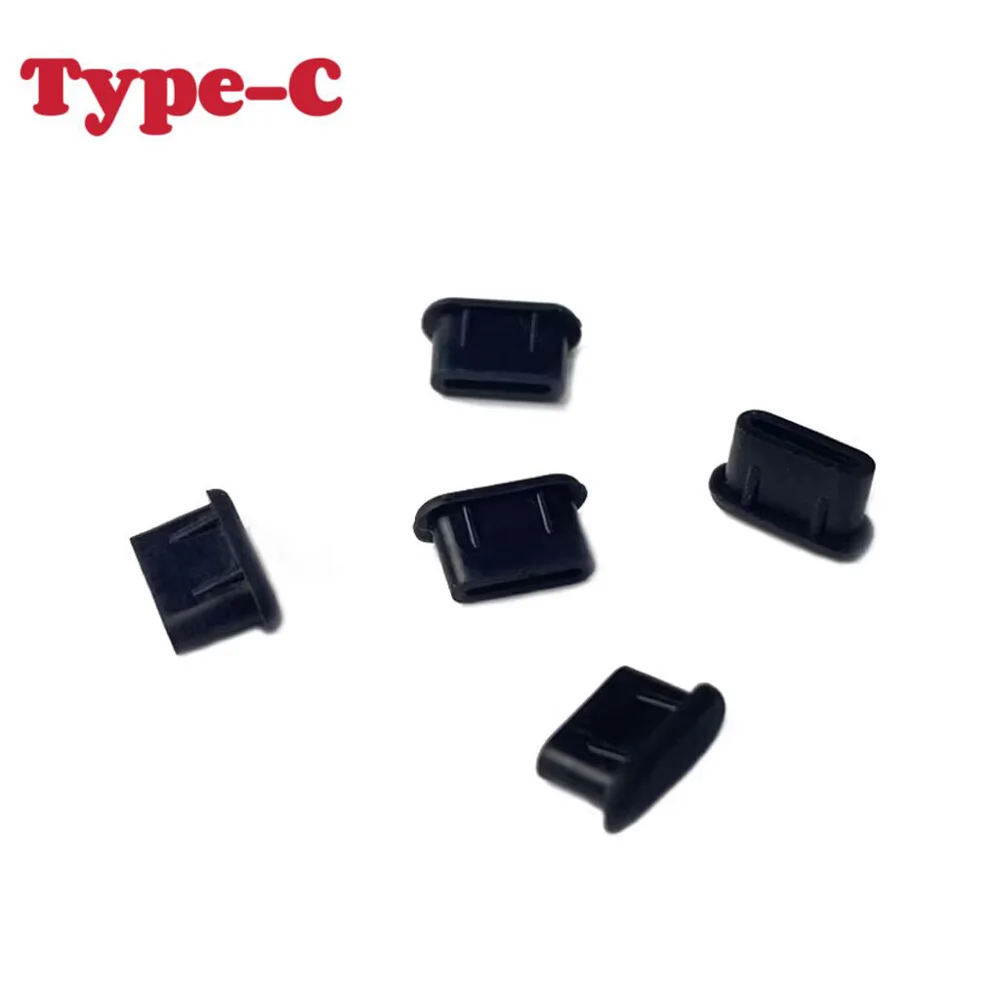 Phone dust plugs 10-50pcs Type-C dust plug USB charging port protector silicone for Samsung Huawei Xiaomi phone