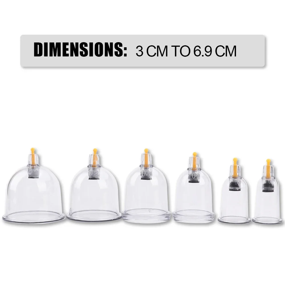 32 Pcs Vacuum Cupping Sets Body Massager Suction Cups Jar Set Plastic Vacuum Suction Therapy Cupping Set Cans for Shoulder Massage Vacuum Cupping Sets Vacuum Cupping Glass