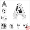 New 925 Silver 26 Letter A-Z Charm Fine Beads Fit Original Pandora Charms Silver 925 Bracelet Accessories DIY Jewelry For Women 1