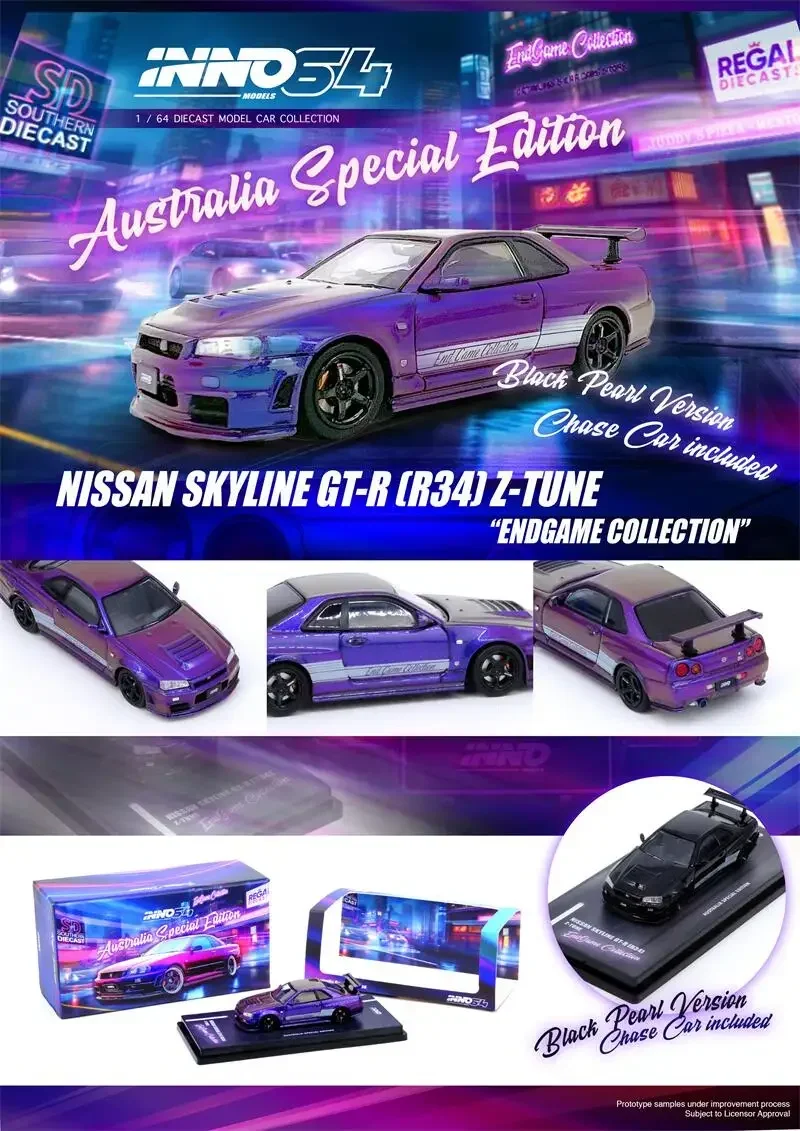 

INNO 1:64 SKYLINE GT-R (R34) Z-Tune Australia Limited Edition Diecast Model Car