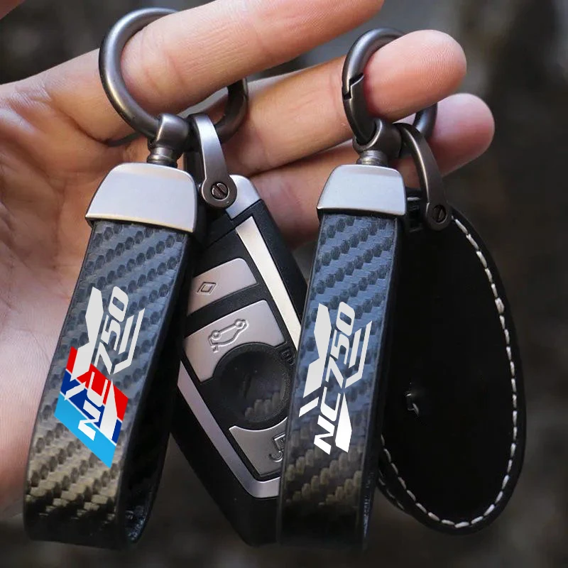 

Motorcycle Key chain Holder Keyrings Lanyard Leather Keyring Accessries for HONDA HORNET PCX NC750X MSX125 2021 Accessries