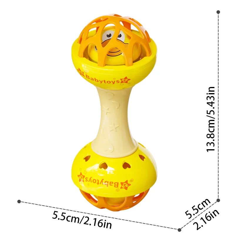 Sensory Baby Rattle Set for Infants - Educational Shake and Spin Toys