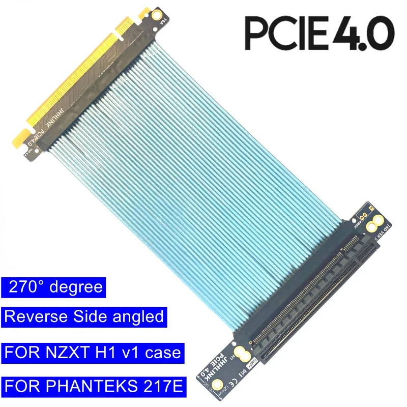 Pcie 4.0 X16 Gen4 Riser Cable 270 Gradi 15Cm 25Cm Per Nzxt H1 V1 Case Phanteks 217E Pcie X16 4.0 Gpu Cavo Di Prolunga Per Scheda Video