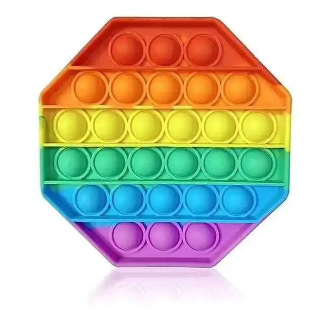 Fidget Push Bubble Silicone Sensory Stress Relief Toys ADHD Anxiety Kids Party Favors Stocking Stuffers Gifts Classroom_voghion.com