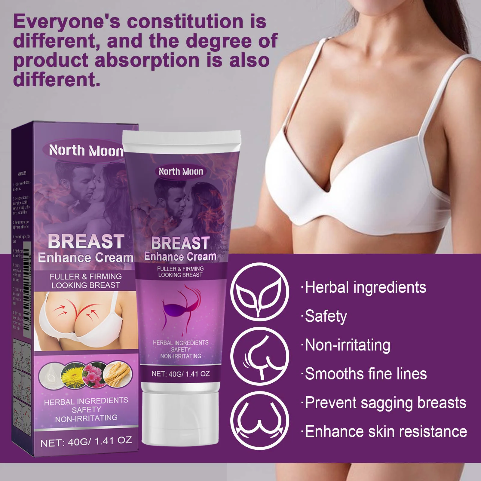 Breast Enhancement Capsule Promote Breast Lift Up Increase Tightness Moisturizing Smooth Anti-Sagging Fast Growth Care