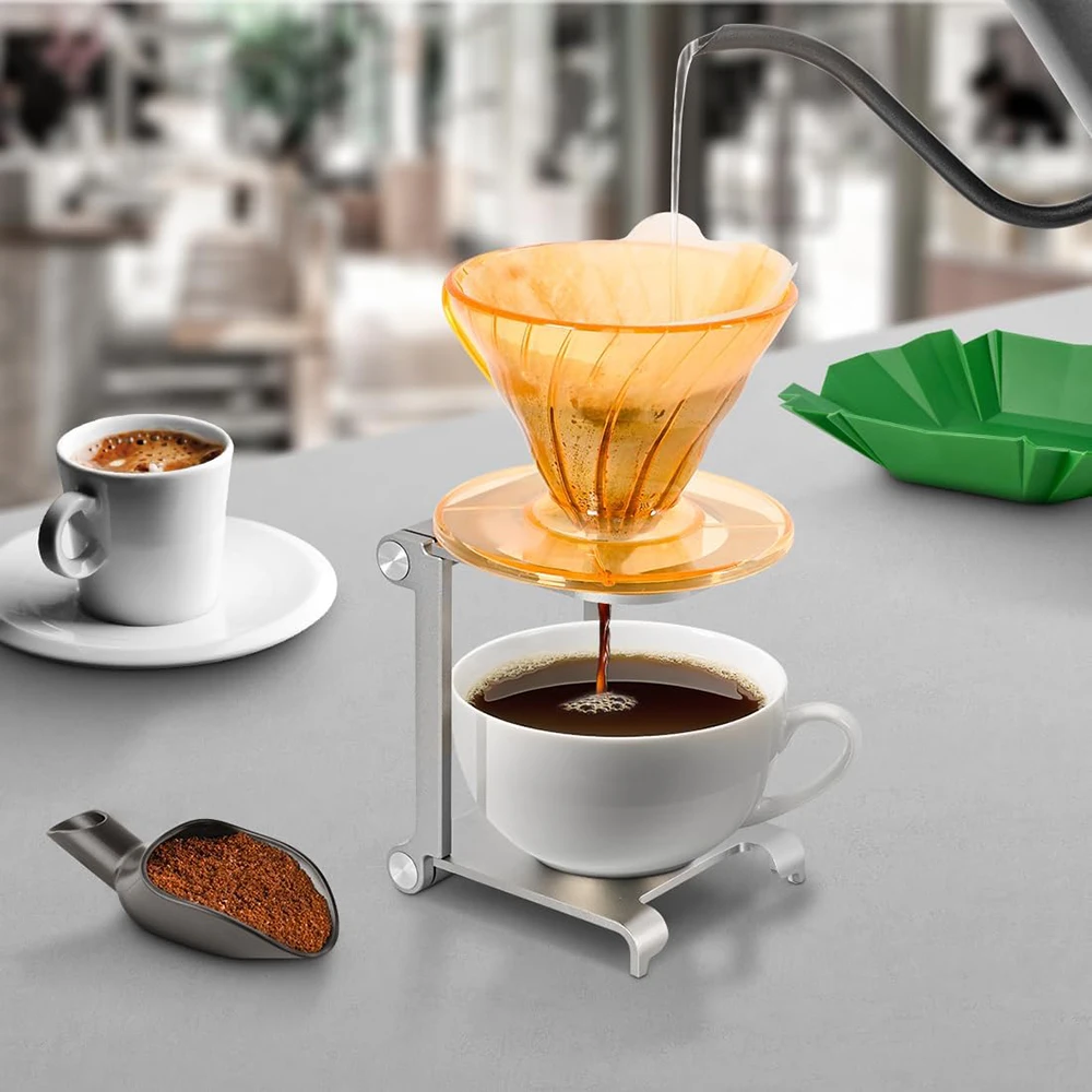 Foldable Coffee Drip Holder Aluminum Alloy Pour Over Dripper Stand Espresso Coffee Machine Rack Station Support Stand Accessory