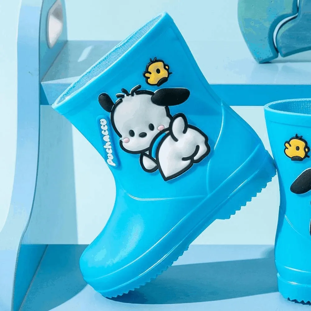 

Sanrio полакко Мультяшные милые ботинки для мальчиков и девочек резиновые водонепроницаемые противоскользящие ботинки в горошек детские резиновые ботинки для малышей