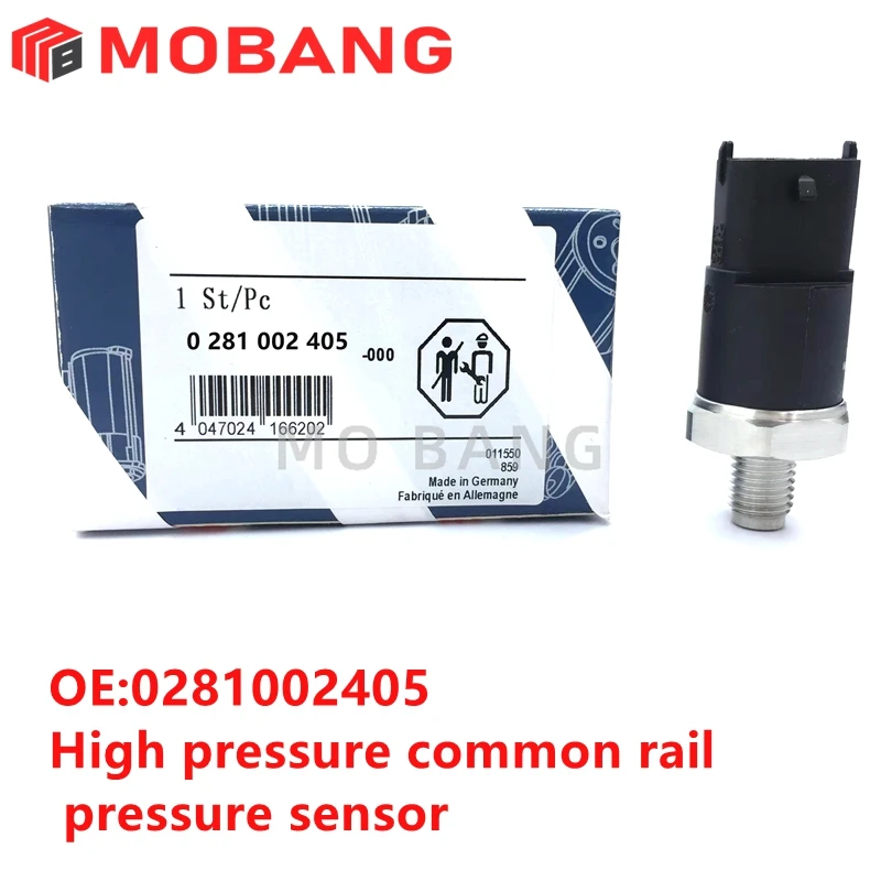 

High Pressure Sensor ​Fuel Rail Part Number 0281002405 SENSOR Assembly Black Silver FUEL RAIL PRESSURE Automobile Accessories