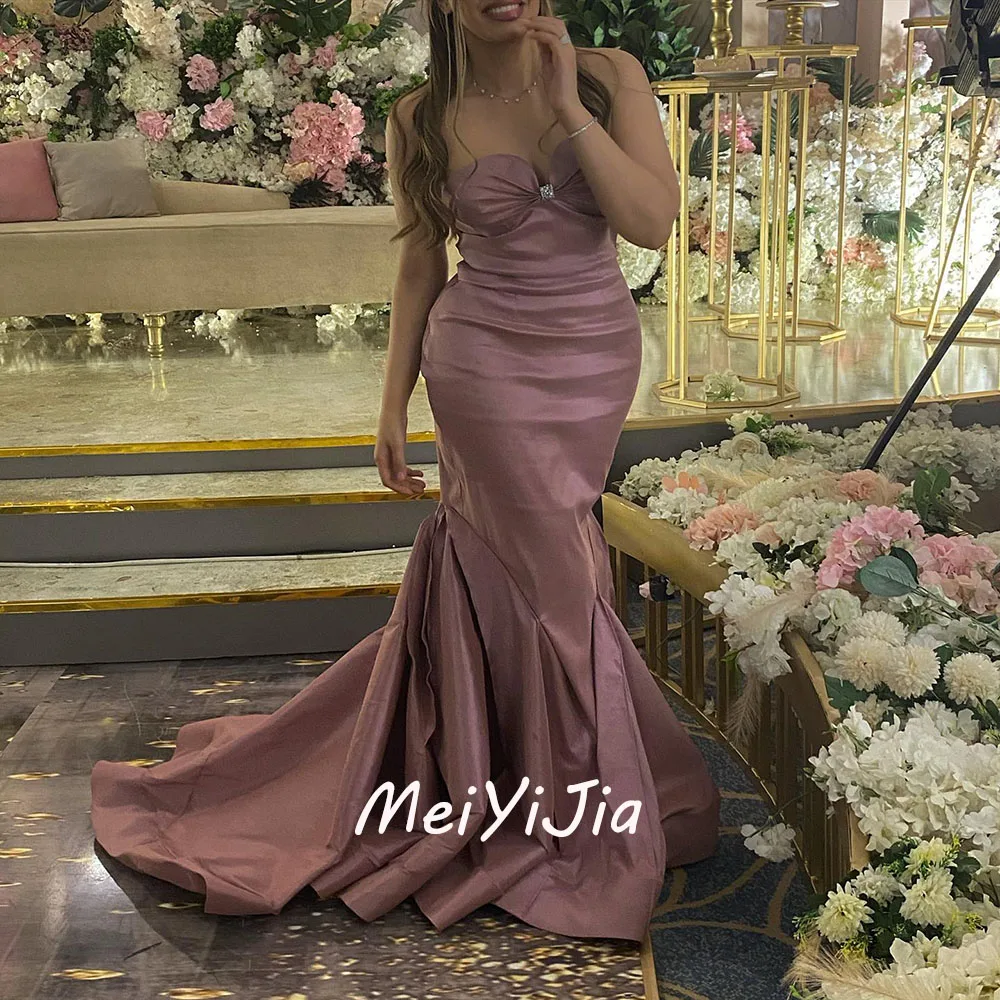 

Meiyijia Evening Dress Strapless Sleeveless Mermaid Floor-Length Saudi Arabia Sexy Evening Birthday Club Outfits Summer 2024