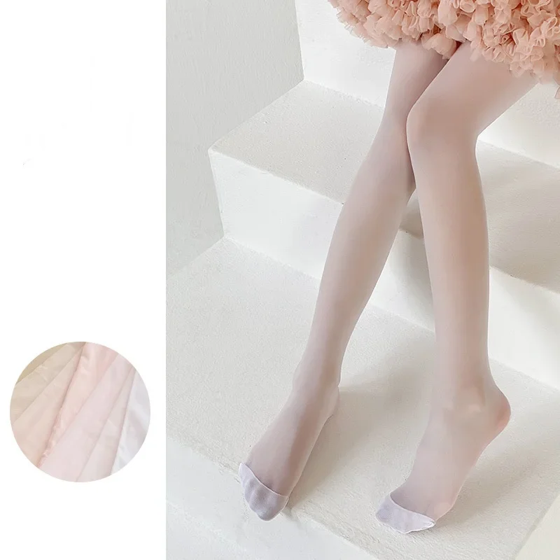 New Thin Tight for Kids Girl Fashion Solid Color Ballet Tight Pantyhose for Toddler Girl Soft Breathable Stocking Sock