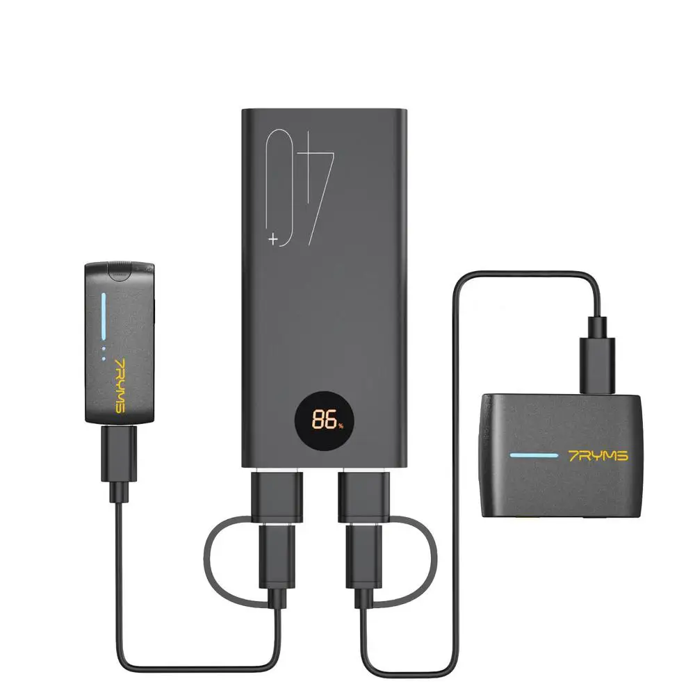 7Ryms iRay DW40 Wireless Lavalier Microphone with 4 Transmitters,48kHz/24bit Rec