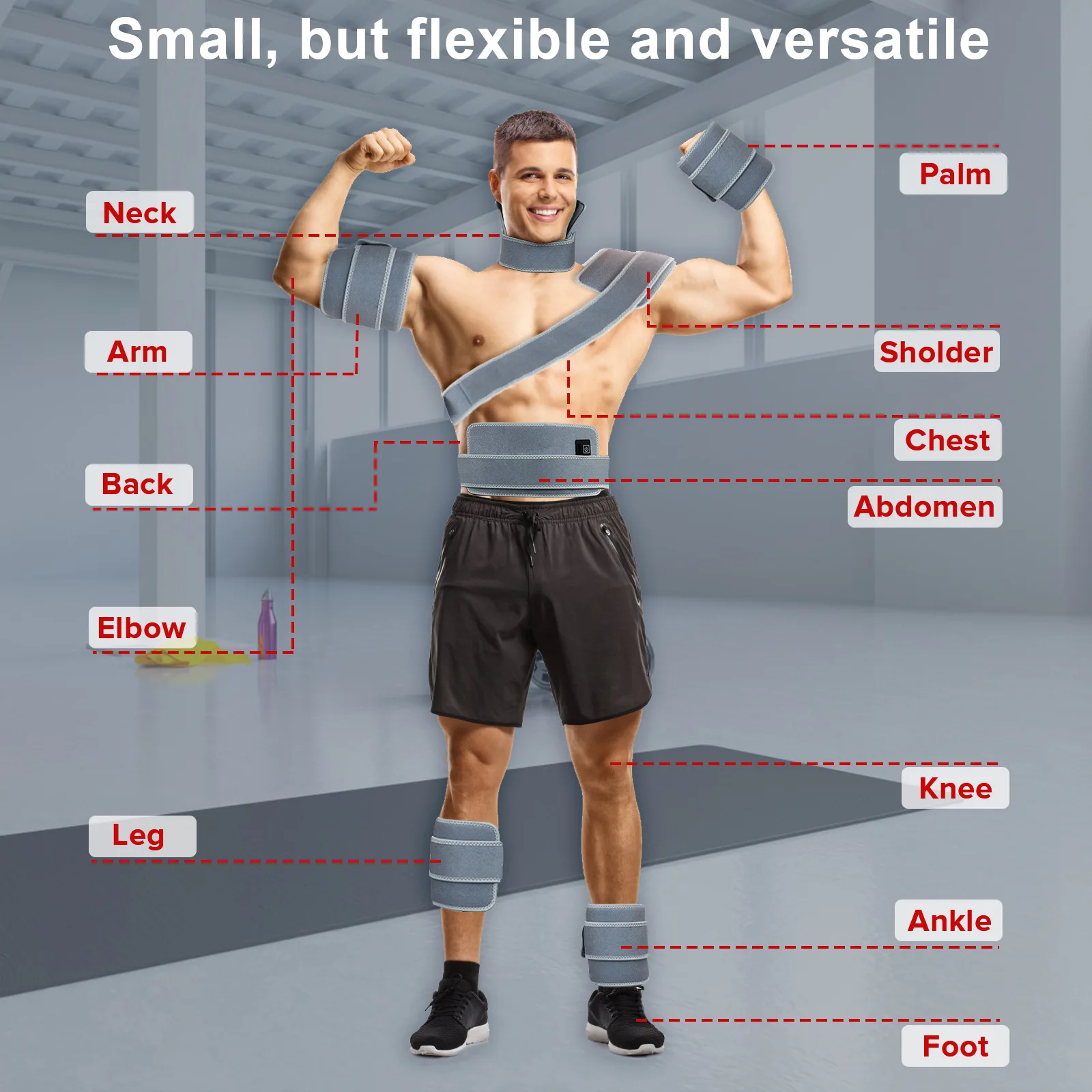 LED Red Light Therapy Belt for Pain Relief 660nm 850nm Red Infrared Light Pad for Waist,Back,Abdomen,Knees,Wrists Joints Muscle