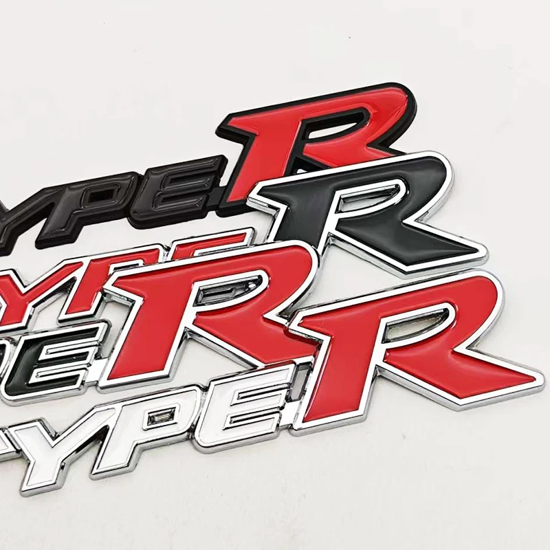 3D 메탈 자동차 스타일링 타입 R 로고 리어 트렁크 스티커 배지 엠블럼 데칼 (혼다 시빅 TYPE R CRV HRV 어코드 핏 자동차 액세서리용)