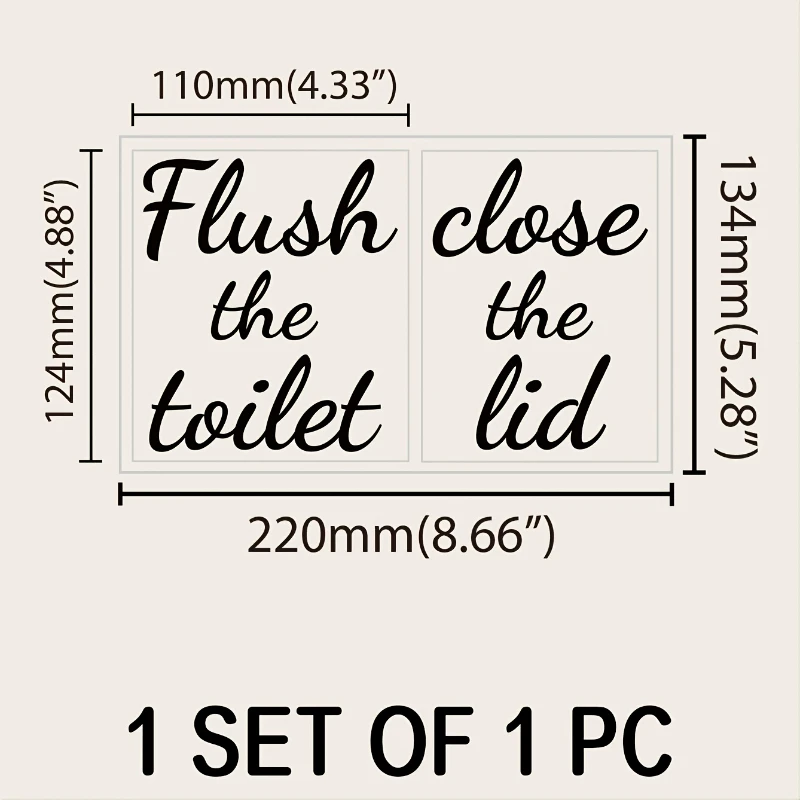 Funny Reusable Toilet Sticker Cleaning Tips Bathroom Removable Self Adhesive Stickers Home Decoration Wall Stickers