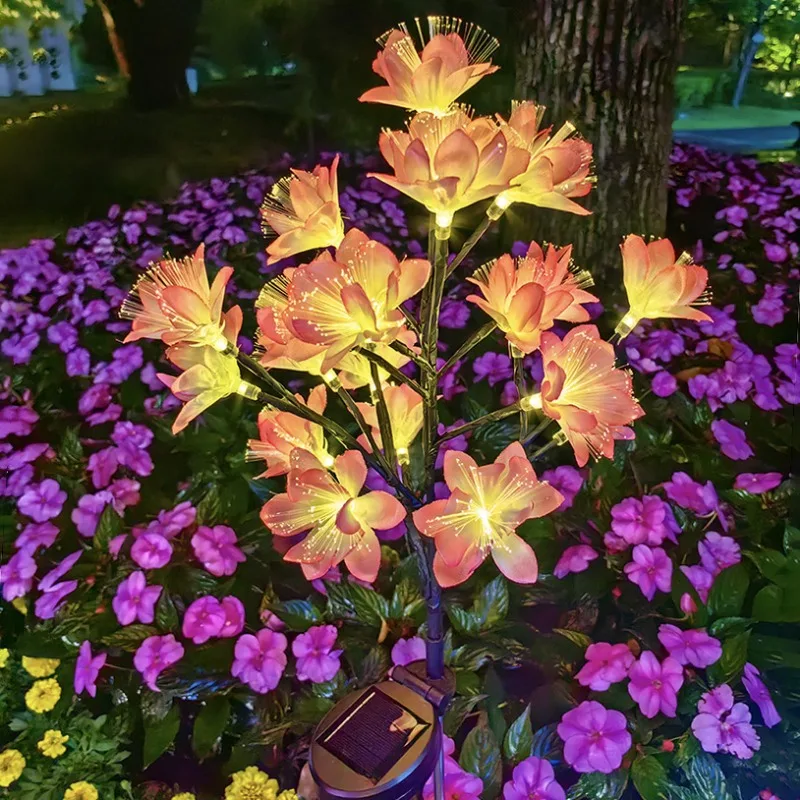 

LED Solar Simulation Camellia Flower Lights Garden Yard Lawn Night Lights Landscape Lamp Home Decorative Solar Light Outdoor