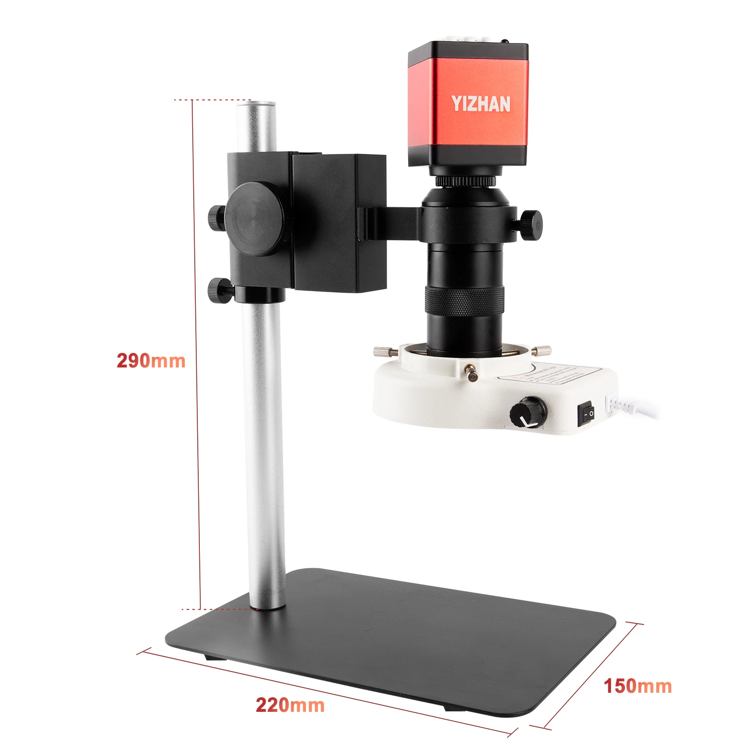 1080P HDMI VGA Digital Electronic Microscope Camera 60Fps Industrial Microscope 130X Zoom Lens LED Light For Soldering Repair