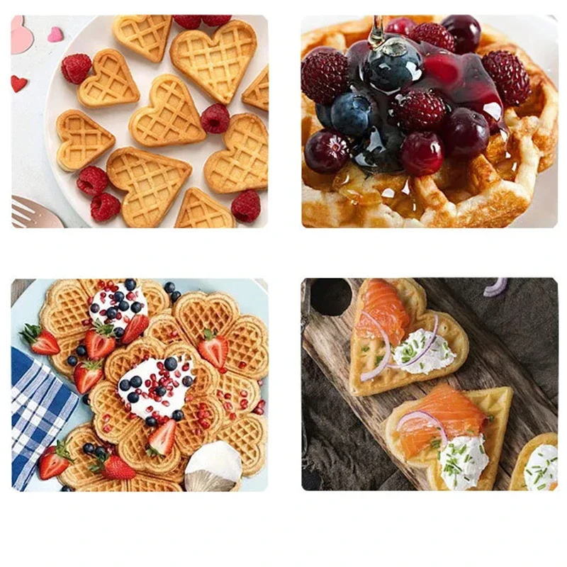 1100W Electric Waffles Maker 2 Modes Egg Cake Oven Non-Stick Coating Automatic Cake Machine for Kid's Breakfast Snacks Desserts 6