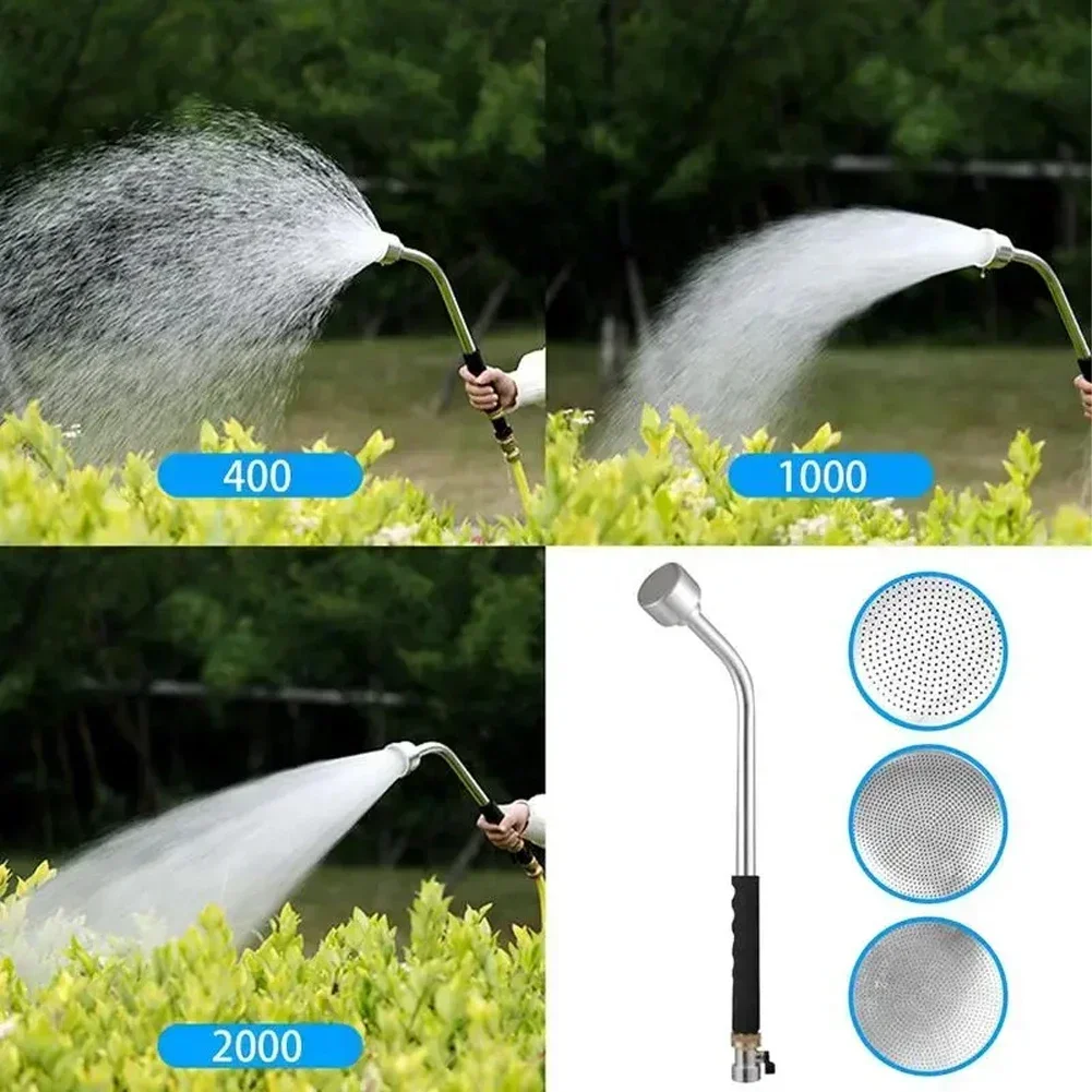 Aluminum Alloy Watering Nozzle for Garden Hose, Gentle Water Flow High Pressure Seeds Water Gun, W/Detachable Large Flow, garden irrigation nozzle, garden sprayer nozzles
