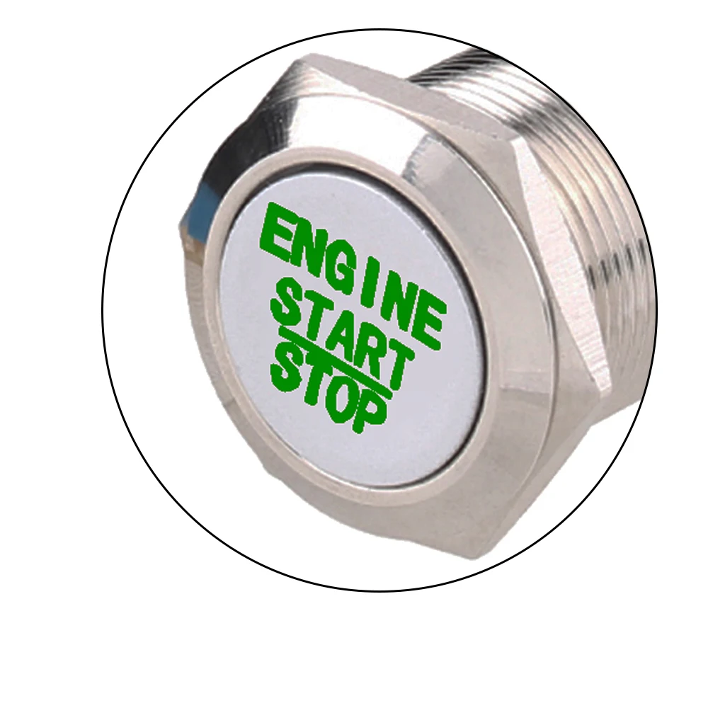 プラスチックスイッチ LED電源マーク入リ 22mm オルタネイトタイプ 1回路 C接点(グリーン) | スイッチ,プッシュスイッチ,オルタネイト,取付サイズ,22φ  | 電子パーツショップ エレラボ 16/19/22mm メタルプッシュボタンキーレスストップスイッチ LEDライト付き 12V(Siliver - Red,22mm)