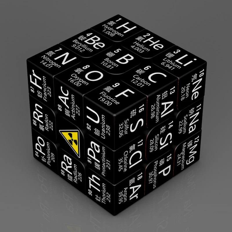3x3x3 Magic Cube Puzzle Chemical Periodic Table Physics Kids Educational Toy