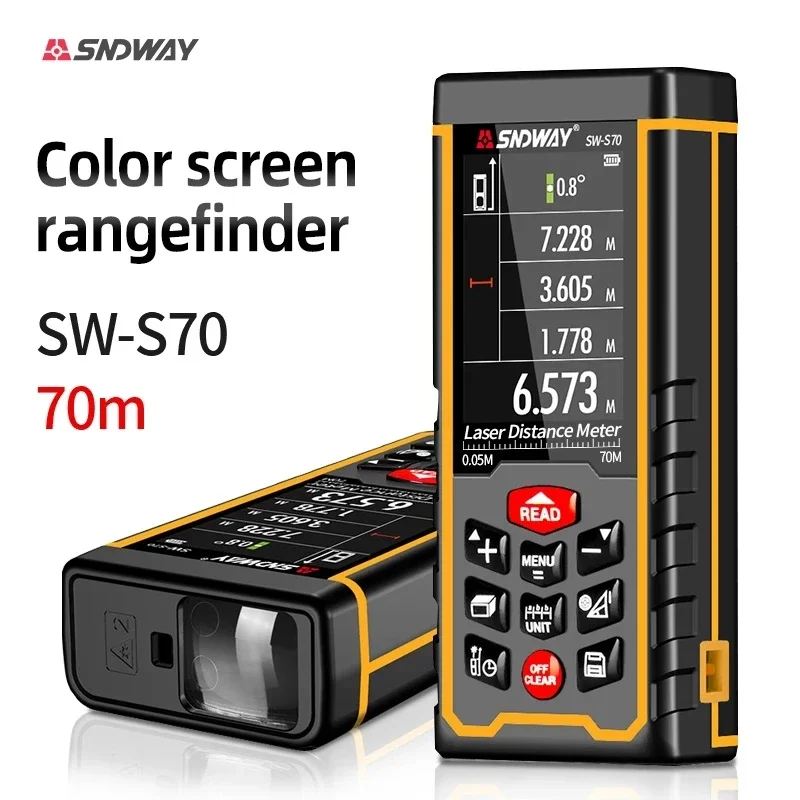 SNDWAY 2.4 Inch Color Display Digital Laser Rangefinder 50M 70M 100M Subway Laser Electronic Rangefinder SW-S50