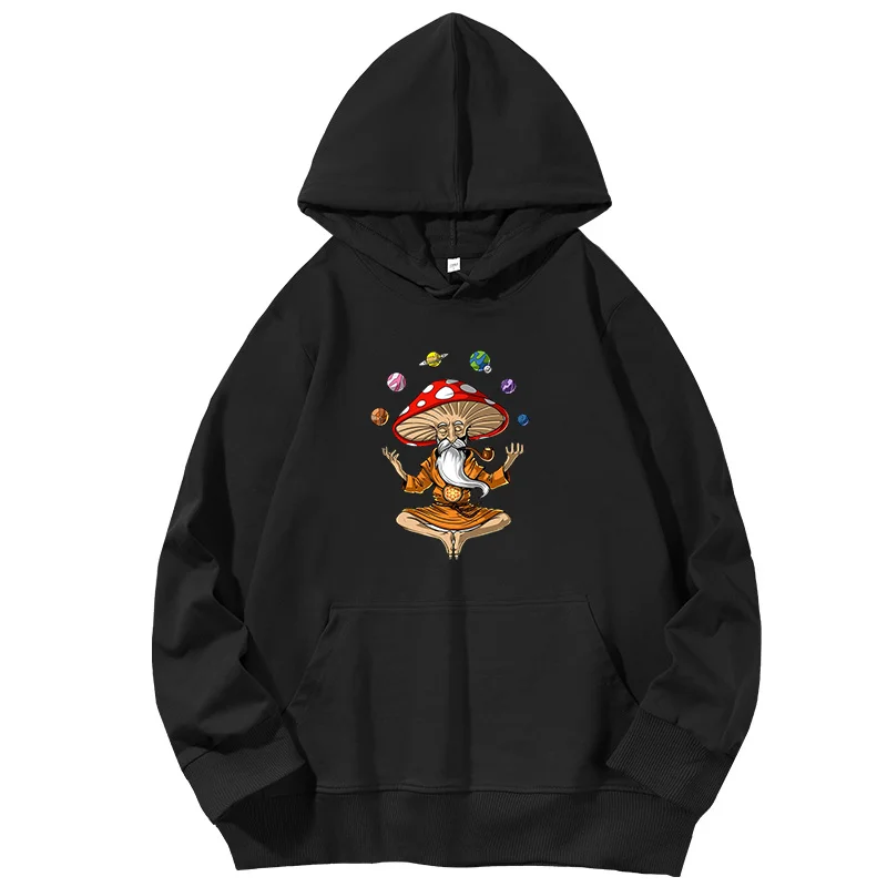 

Magic Mushroom Buddha Unisex Harajuku graphic Hooded sweatshirts Spring Autumn essentials hoodie Hooded Shirt Men's sportswear