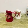 Flower Vase Bucket Bow Heart Pendant Can Farmhouse Rustic Jug For Centerpiecess Country Iron Pitcher Planter Jug-A Easy To Use 5