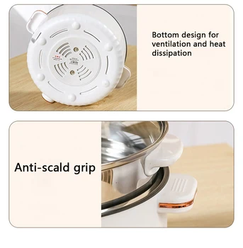 3L 110V Portable Electric Rice Cooker Multifunctional Pan Non-stick Cookware for Kitchen and Home Appliance US Plug 6