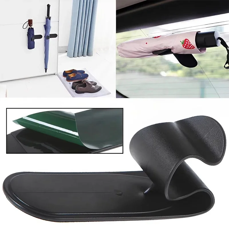 2Pcs Universal Car Umbrella Holder Clip Rear Trunk Mount Umbrella Storage Fastener Hook Bracket Auto Interior Accessories