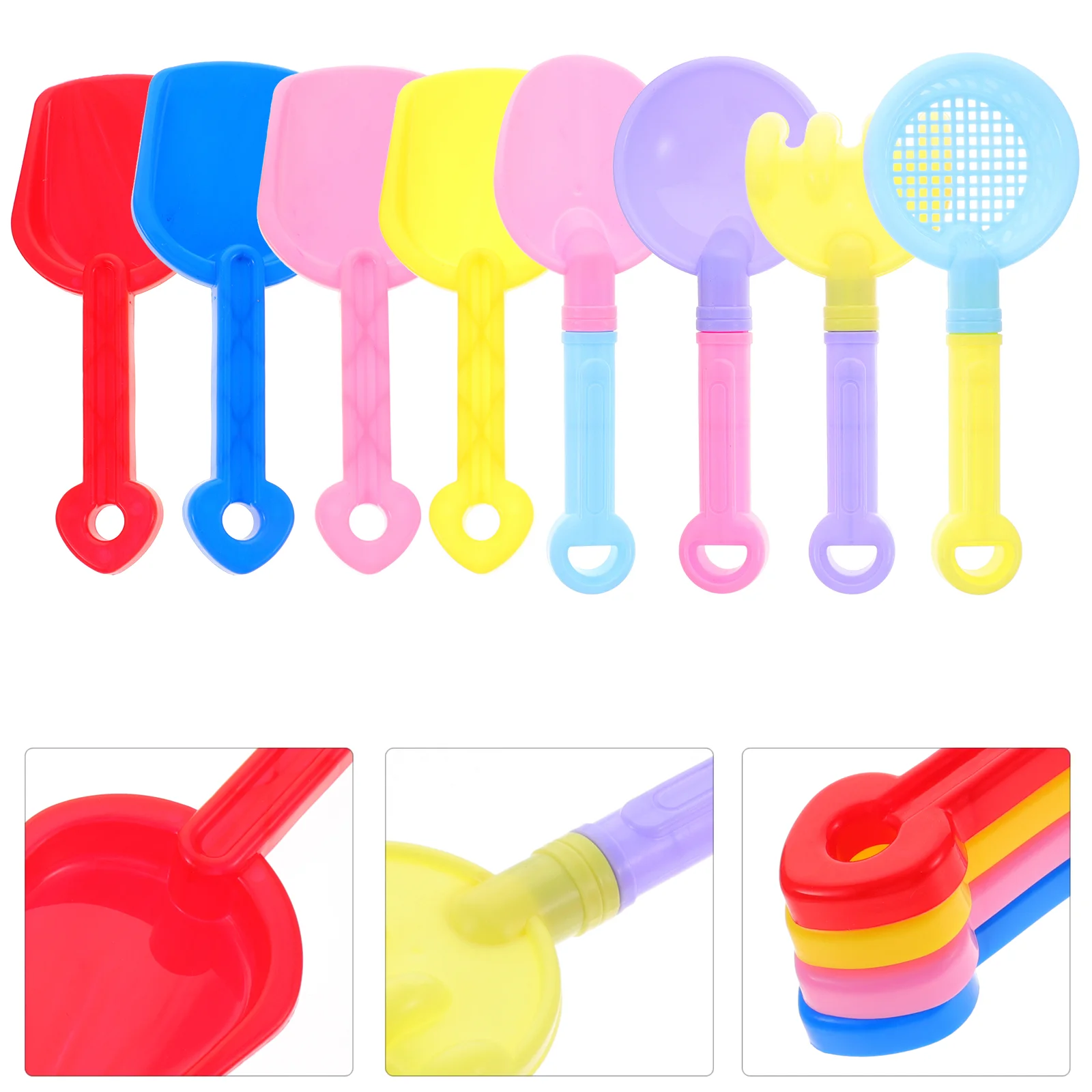 

8 Pcs Snow Digging Kids Sand Toys Beach Plastic Scoop Shovels Baby Children’s