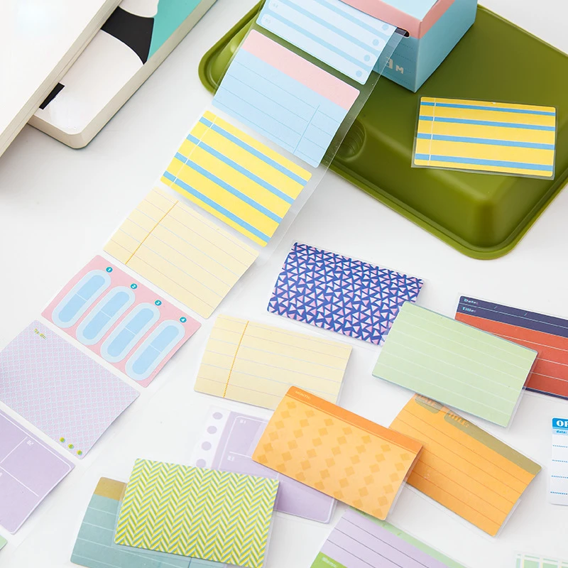70pcs/box Sticky Notes Pull-out Self-Adhesive Sticky Notes Notepad Index Labels Tabs Tearable Memo Pad Office School Supplies. - 2