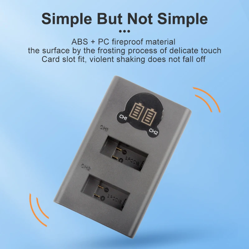 SPCC1B Battery LCD USB Dual Charger For GoPro Hero MAX 360