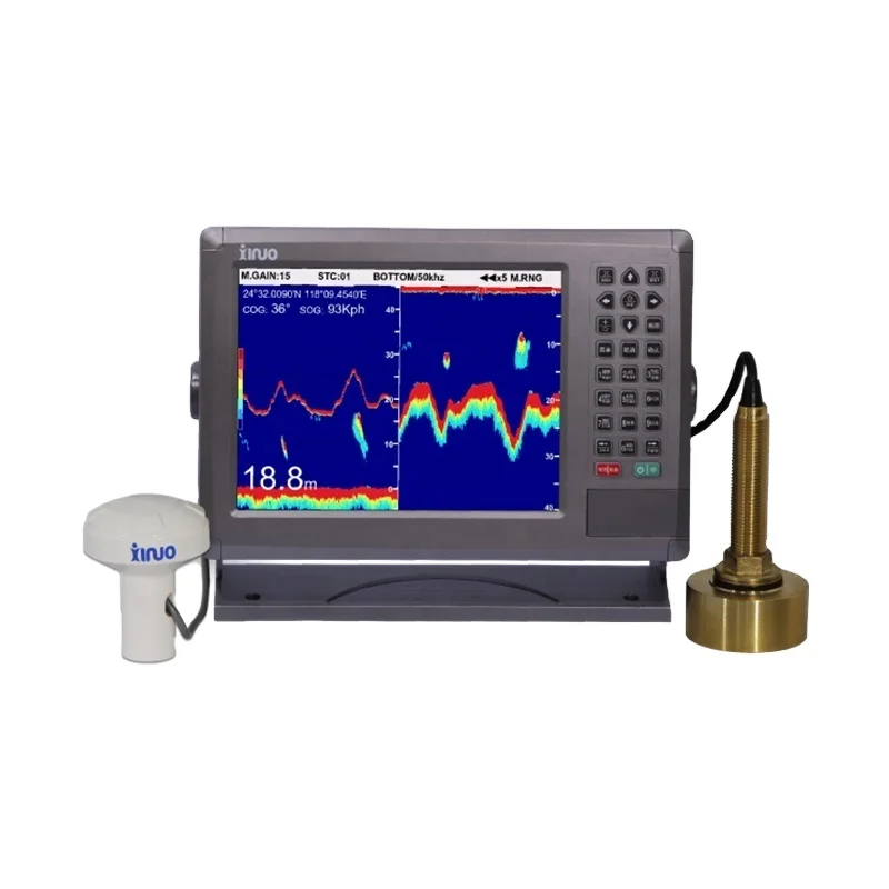 Xf-1069gf 600w 10.4'' Marine Electronics Navigation Communication Digital Sounder Fish Finder Gps Chart Plotter 3 In 1