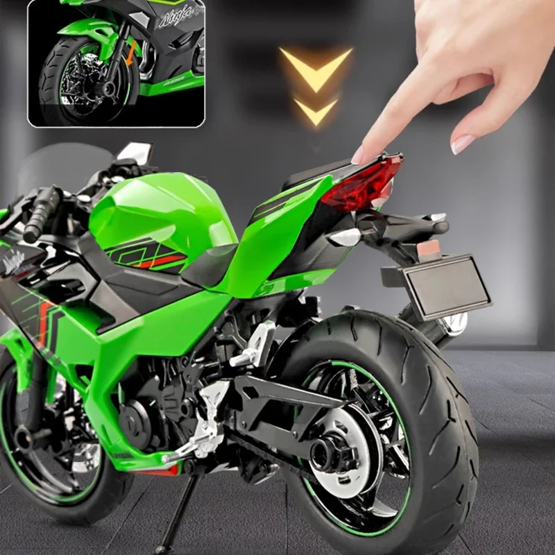 1:12 Scale Kawasaki Ninja 400 Motorbike Alloy Model Toys Vehicles Collective Home Decor Children Boys Motorcycle Toys Gift 6
