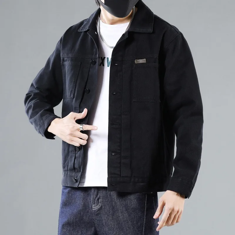 

New denim jacket jacket cargo casual jacket denim men