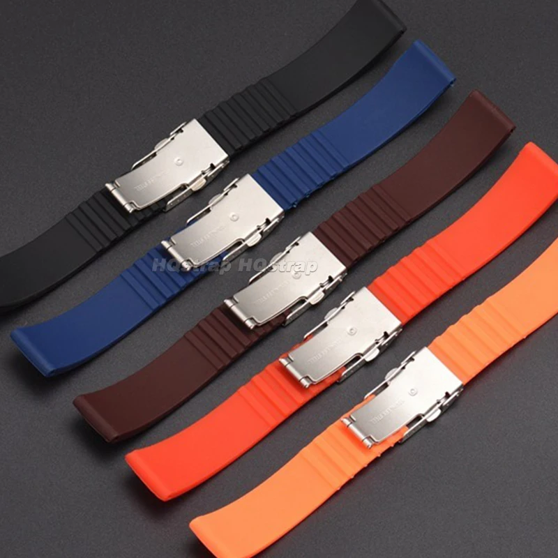 Silicone Sport Waterproof Quick Release Wristband Bracelet - Rubber Strap