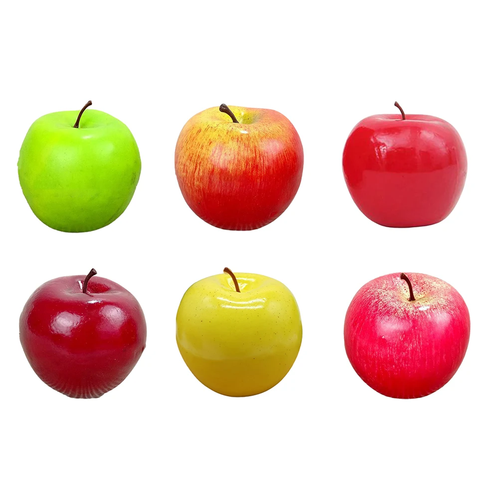 Künstliche Früchte, Simulationsäpfel, Kunststoff, dekorative Früchte, gefälschte Früchte, grüne rote Äpfel, Küche, Party, Heimdekoration, Foto-Requisiten – Detail 4