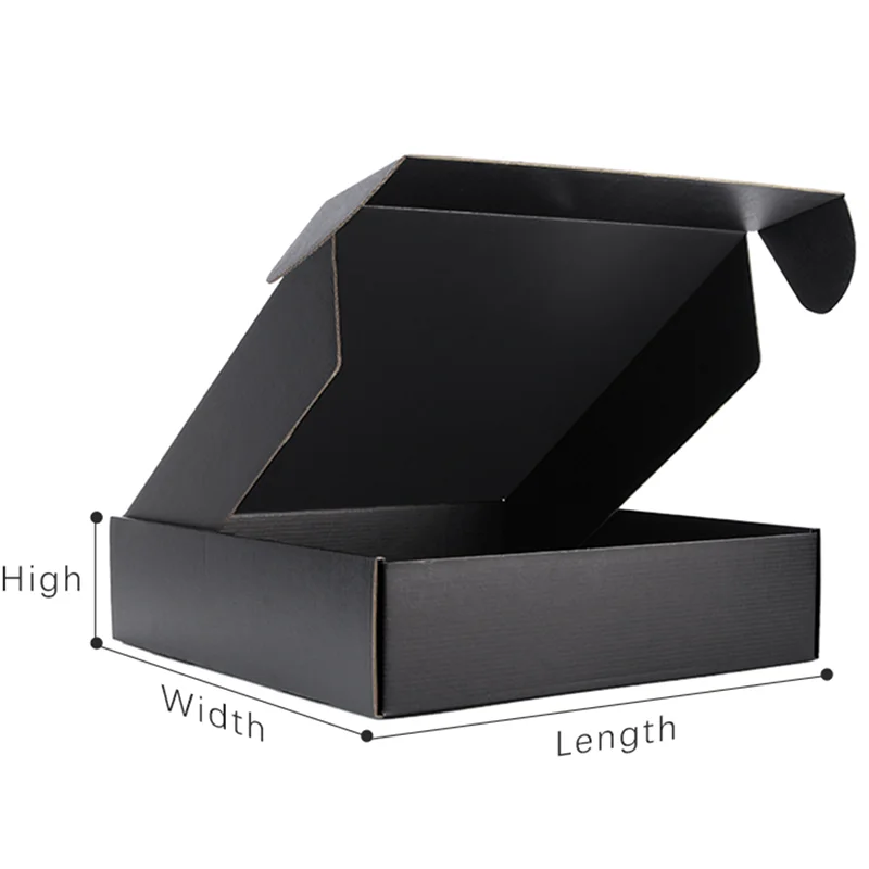 Black Corrugated Paper Box – Office Supplies Carton, Gift Packaging, Postal Express Shi... - SKU SPB17037 - UGI Packaging