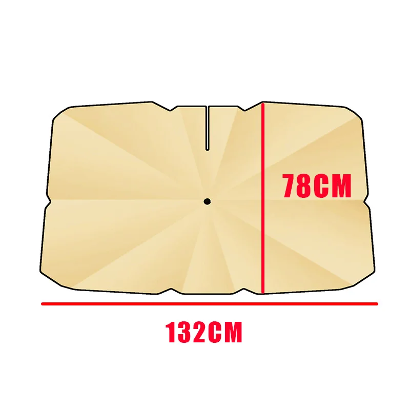 thumbnail image 1 of Parasol dorado para parabrisas de coche, sombrilla delantera, sombrilla plegable, protección de verano, aislamiento térmico para coche, accesorios para coche, 1 of 5