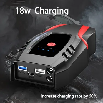 12V Car Jump Starter, Starting Device With LED Light, Portable Power Bank For Electronic Equipment, Emergency Lighting With Thre 2